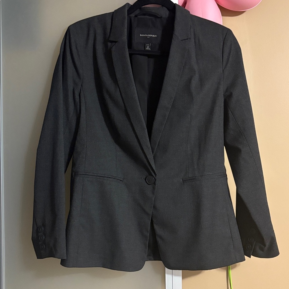 Banana Republic Charcoal Dark Grey Blazer
